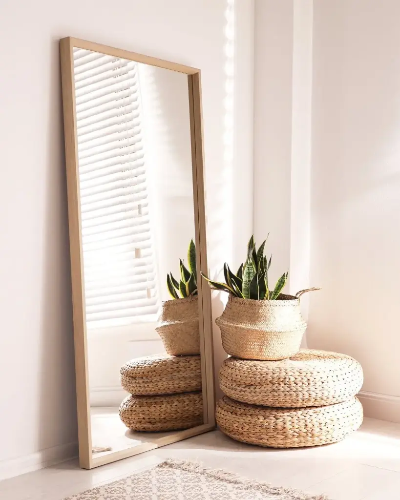 Espejo marco de madera