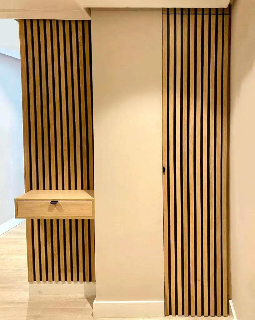 Recibidor con panel, cajón y armario