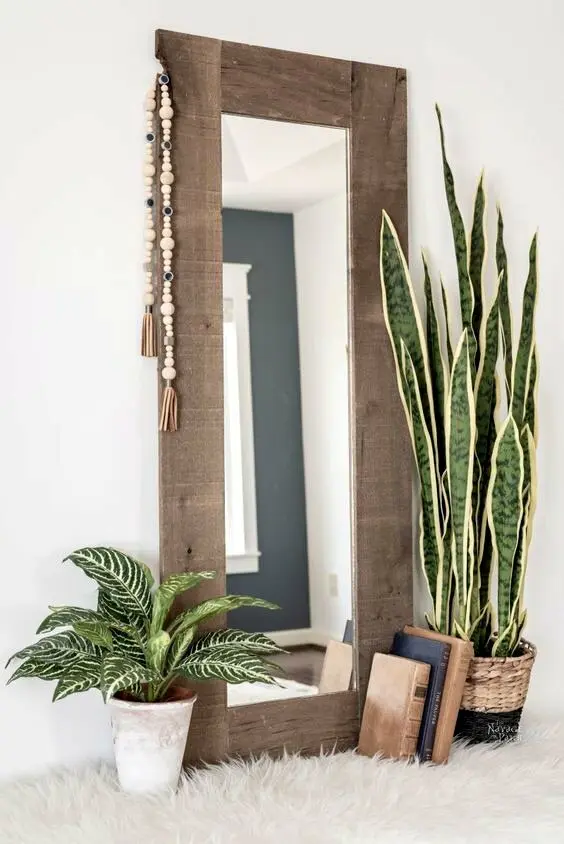 Mirall marc de fusta