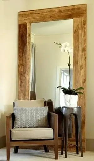 Espejo marco de madera