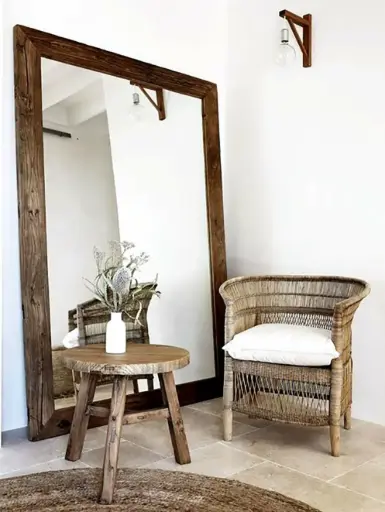 Espejo marco de madera