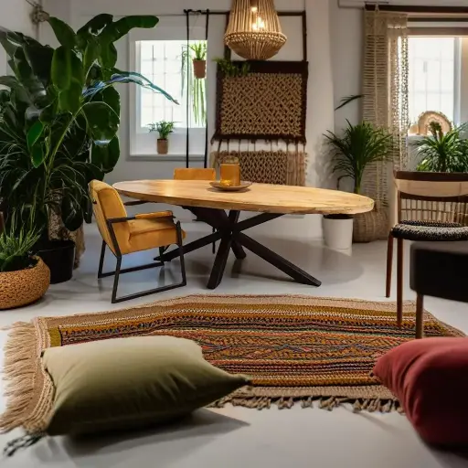 Mesa de comedor ovalada